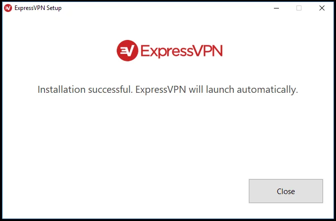 Instalación de ExpressVPN exitosa